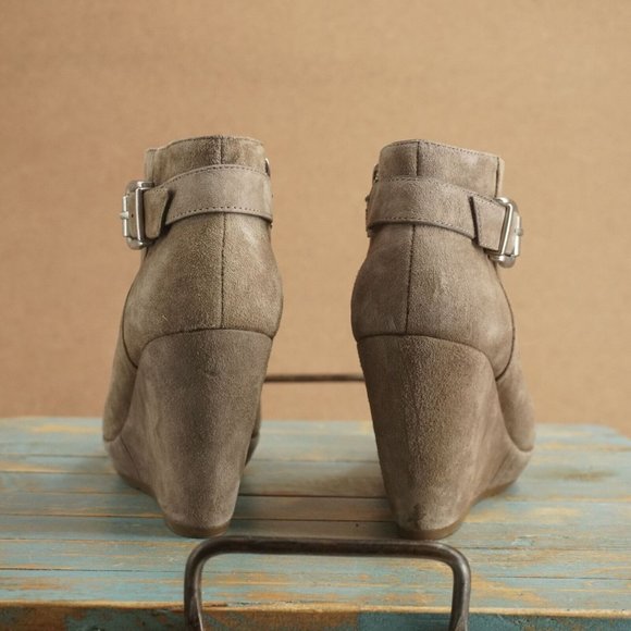 Geox Brown Suede Ankle Booties with Buckle - Picture 7 of 11